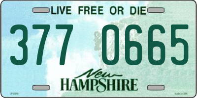 NH license plate 3770665