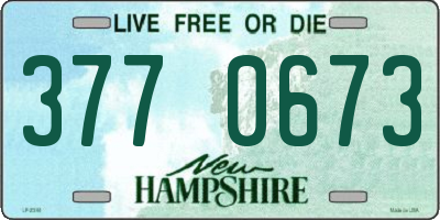 NH license plate 3770673