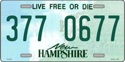 NH license plate 3770677