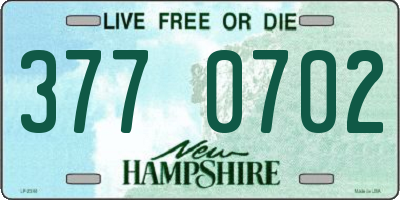 NH license plate 3770702