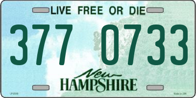 NH license plate 3770733