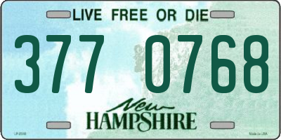 NH license plate 3770768