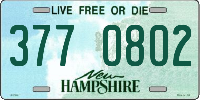 NH license plate 3770802