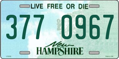 NH license plate 3770967