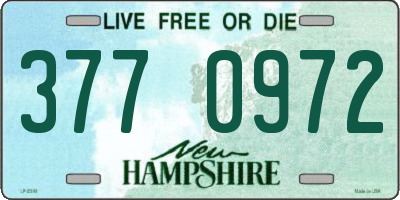 NH license plate 3770972