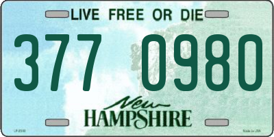 NH license plate 3770980