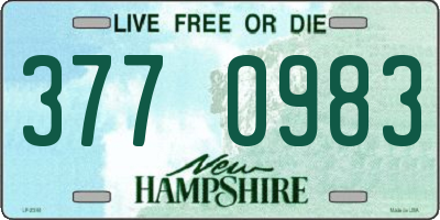 NH license plate 3770983