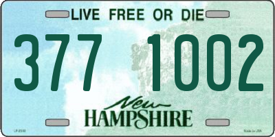 NH license plate 3771002