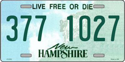 NH license plate 3771027