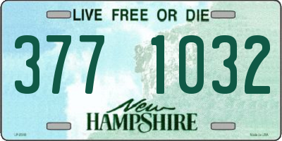 NH license plate 3771032