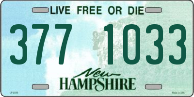 NH license plate 3771033