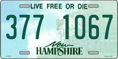 NH license plate 3771067