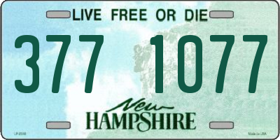 NH license plate 3771077