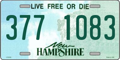 NH license plate 3771083
