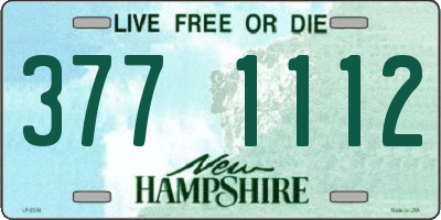 NH license plate 3771112