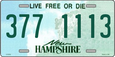 NH license plate 3771113
