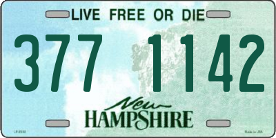 NH license plate 3771142