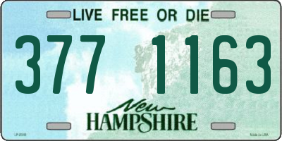 NH license plate 3771163