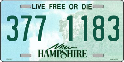 NH license plate 3771183