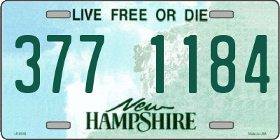 NH license plate 3771184