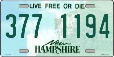 NH license plate 3771194