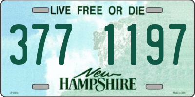 NH license plate 3771197