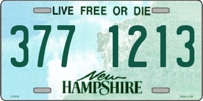 NH license plate 3771213