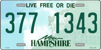 NH license plate 3771343