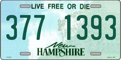 NH license plate 3771393