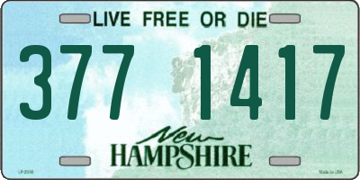 NH license plate 3771417
