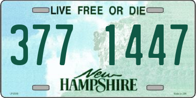 NH license plate 3771447