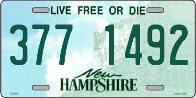 NH license plate 3771492