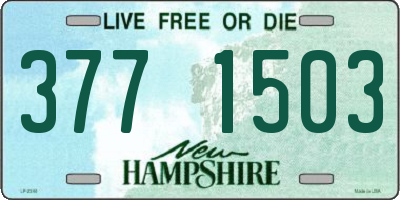 NH license plate 3771503