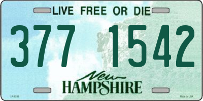 NH license plate 3771542