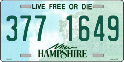 NH license plate 3771649