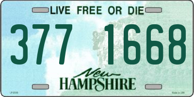 NH license plate 3771668