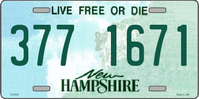 NH license plate 3771671
