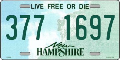 NH license plate 3771697