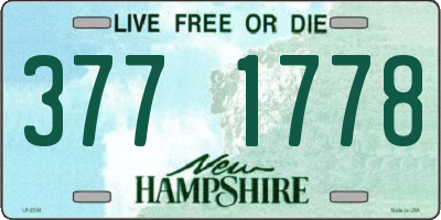 NH license plate 3771778