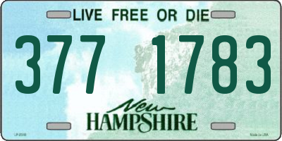 NH license plate 3771783