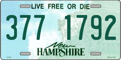 NH license plate 3771792