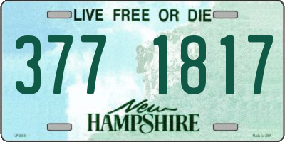 NH license plate 3771817