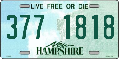 NH license plate 3771818
