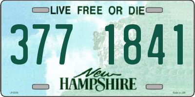 NH license plate 3771841