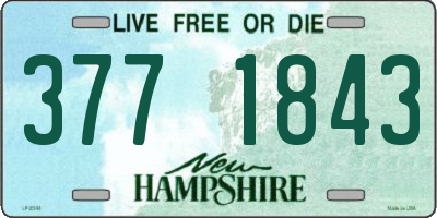 NH license plate 3771843