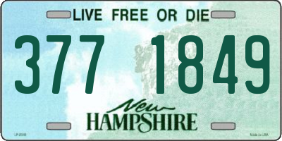 NH license plate 3771849