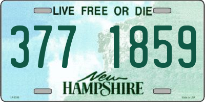 NH license plate 3771859