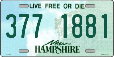 NH license plate 3771881