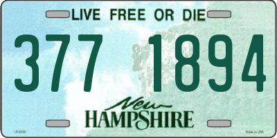 NH license plate 3771894
