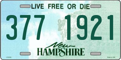 NH license plate 3771921
